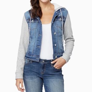Denim knit jacket